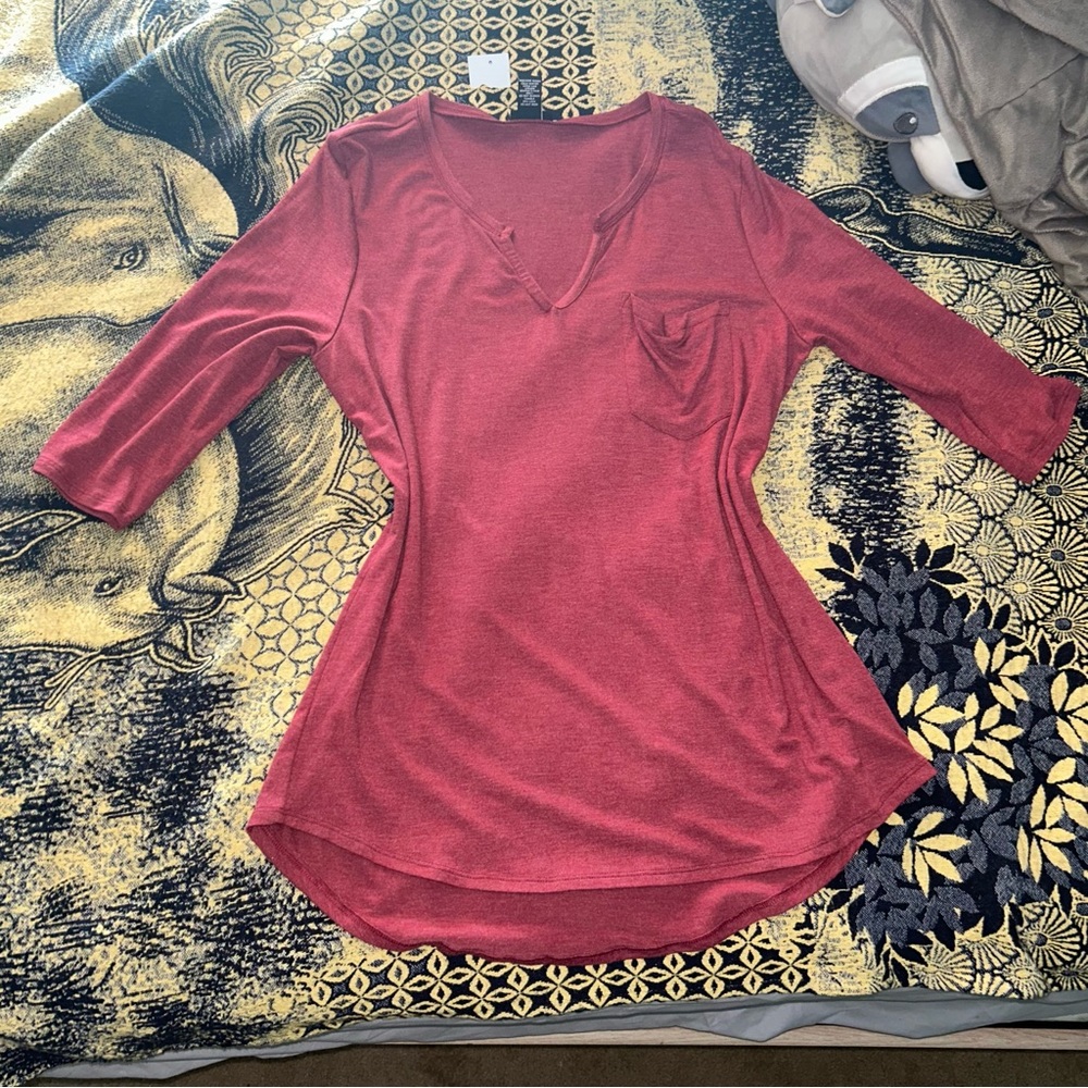 Red long sleeve shirt